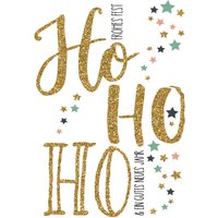 CACTUS Mini-Weihnachtskarte, Ho Ho Ho, mit Glimmer