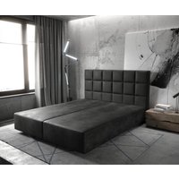 Boxspringgestell Dream-Fine 180x200 cm Mikrofaser Anthrazit Vintage
