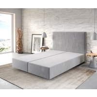 Boxspringgestell Dream-Well 140x200 cm Mikrofaser Grau