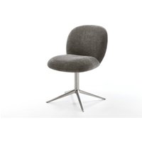 Drehstuhl Nube-Flex Bouclé Soft Schlamm Fußkreuz Edelstahl 360 drehbar Wippfunktion Taschenfederkern