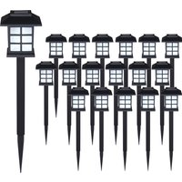 monzana LED Solarleuchten 18er-Set Schwarz – Bild 2