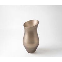 Vase Curvia B18 x T11 x H41 cm Glas Opal Mundgeblasen