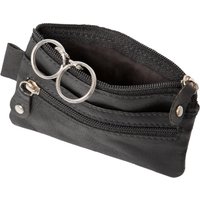 Alassio Schlüsseletui, aus Leder, schwarz