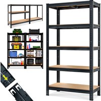 monzana Schwerlastregal Schwarz 180x90x40cm pulverbeschichtet 875kg