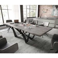 DELIFE Edge Esstisch Akazie Schwarz
