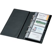 sigel Visitenkarten-Ringbuch, schwarz, matt, einreihig