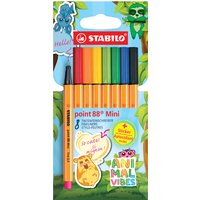 STABILO Fineliner point 88 Mini Animal Vibes, 8er Etui