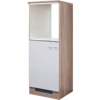 Geräteumbauschrank Sonoma Weiß/Braun 60x168,5x60cm