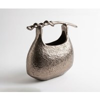 Vase Ramea B43 x T17 x H35 cm Aluminium Mokka Bronze Gegossen