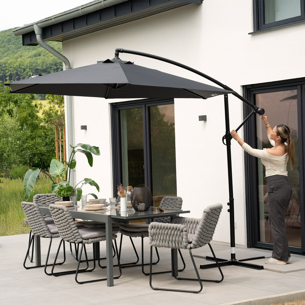Home Deluxe 4058166416377 Ampelschirm Anthrazit – Bild 3