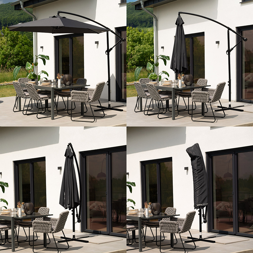 Home Deluxe 4058166416377 Ampelschirm Anthrazit – Bild 4