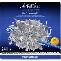 STAEDTLER Bleistift Mars Lumograph, 24er Metalletui