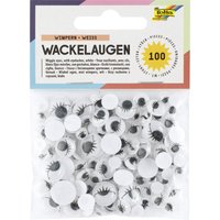 folia Wackelaugen mit Wimpern, nicht selbstklebend, weiß – Bild 2