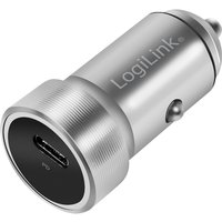 LogiLink USB-KFZ-Ladegerät, 1-fach, 20 Watt, silber