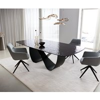 DELIFE Edge Esstisch Bootform Schwarz