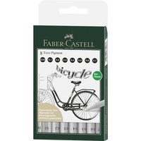 FABER-CASTELL Pigmentliner ECCO PIGMENT, schwarz, 8er Etui