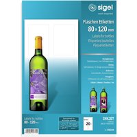sigel Inkjet Flaschen-Etiketten, 80 x 120 mm, 85 g/qm – Bild 2
