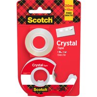 Scotch Klebefilm Crystal Clear, im Handabroller, Promo Pack