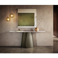 Konsolentisch Edge Boot 180x40 cm Keramik Onyx Pearl Livos Metall Effektfinish Titan – Bild 2