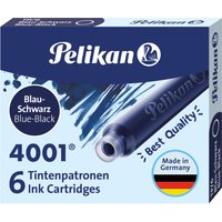 Pelikan Standard-Tintenpatronen 4001 TP/6, blau-schwarz