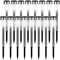 monzana LED Solarleuchte 16er-Set Edelstahl – Bild 2