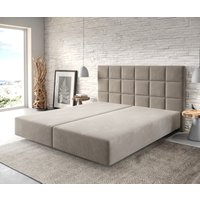 Boxspringgestell Dream-Fine 180x200 cm Mikrofaser Beige