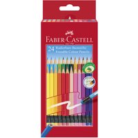 FABER-CASTELL Buntstifte radierbar, 24er Kartonetui