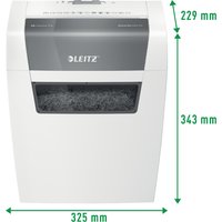 LEITZ Aktenvernichter IQ Home, 4 x 28 mm Partikel, weiß – Bild 2