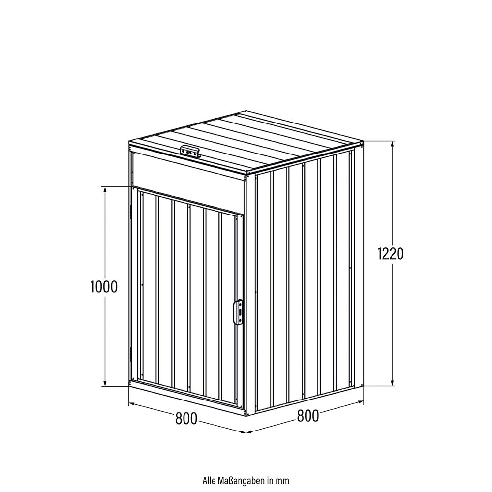 Mülltonnenbox CUBO - 1x Erweiterung – Bild 5