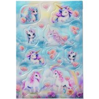 HERMA Sticker MAGIC Happy Unicorns, Transpuffy