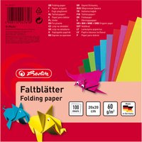 herlitz Faltblätter, 200 x 200 mm, farbig sortiert