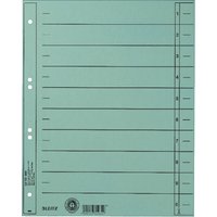 LEITZ Trennblätter, A4 Überbreite, Manilakarton 230g/qm, blau