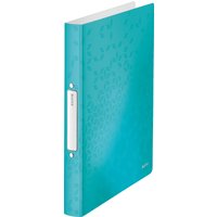 LEITZ Ringbuch WOW, DIN A4, PP, eisblau, 2 Ringe