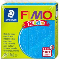 FIMO kids Modelliermasse, ofenhärtend, glitter-blau, 42 g