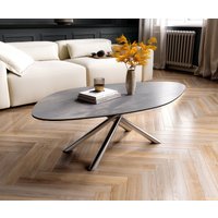 DELIFE Edge Couchtisch Keramik Grau