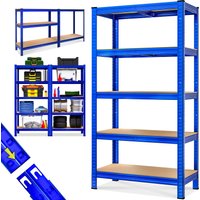 monzana Schwerlastregal Blau 180x90x40cm pulverbeschichtet Tragkraft 875kg