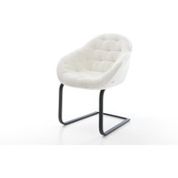 Freischwinger Gaio-Flex Bouclé Soft Beige Freischwinger flach Schwarz