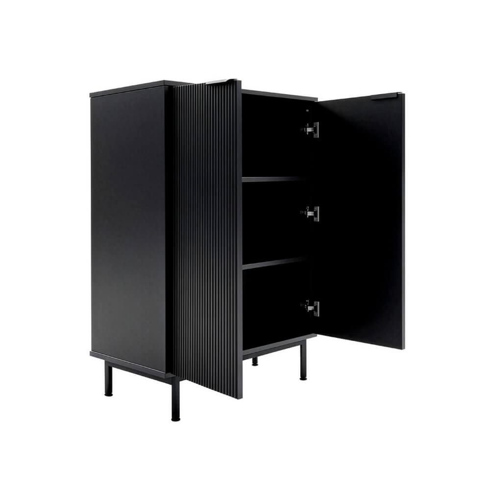 Sideboard NYLA Schwarz - 115 x 90 cm – Bild 5