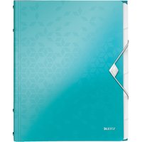LEITZ Ordnungsmappe WOW, DIN A4, PP, 6 Fächer, eisblau