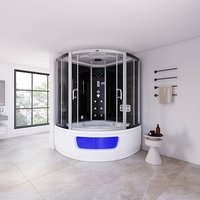 Home Deluxe 4260255471697 Dampfdusche Schwarz
