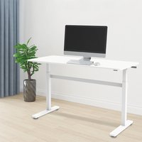 LogiLink Sitz-Steh-Schreibtisch, (B)1.400 mm, weiß