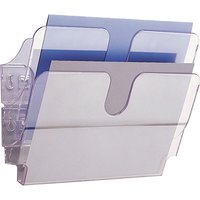 DURABLE Wand-Prospekthalter-Set, FLEXIPLUS 2, A4, 2 Fächer