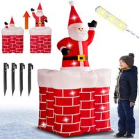 monzana Aufblasbarer Weihnachtsmann im Kamin 178cm