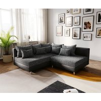 DELIFE Clovis Ecksofa Schwarz Links