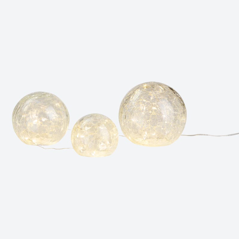 LED-Glaskugel-Set, 3-teilig – Bild 3