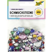 folia Schmucksteine, Herzen, Größen und Farben sortiert
