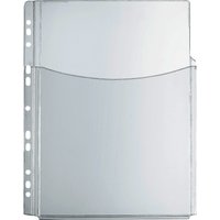 herlitz Prospekthülle mit Faltentasche, DIN A4, PVC, 0,30 mm