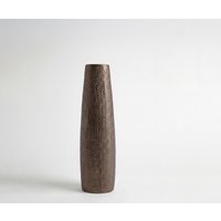 Vase Conico B14 x T9 x H48 cm Aluminium Hämatit Gegossen