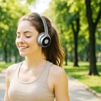 LogiLink BT 6.0 Headset AuraSolo, bluetoothfähig, silber