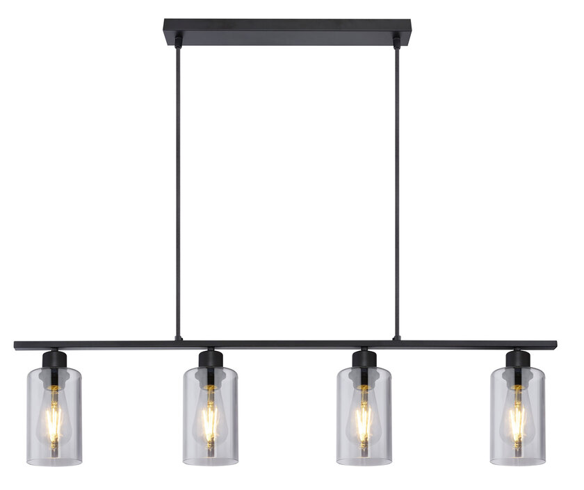 HADERA Pendellampe grau, schwarz 15465-4, B/H/T: 98 x 120 x 10 cm, Glas, Metall – Bild 3